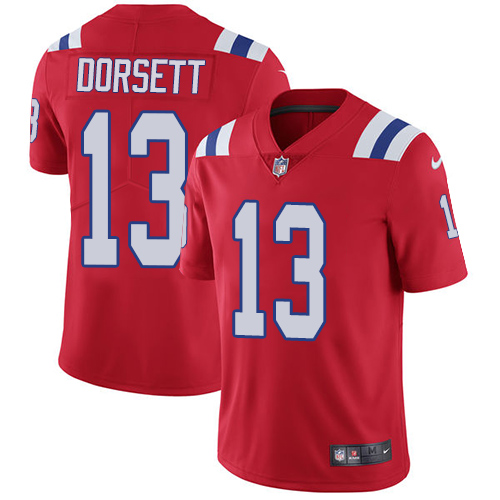 Nike Patriots #13 Phillip Dorsett Red Alternate Men's Stitched NFL Vapor Untouchable Limited Jersey